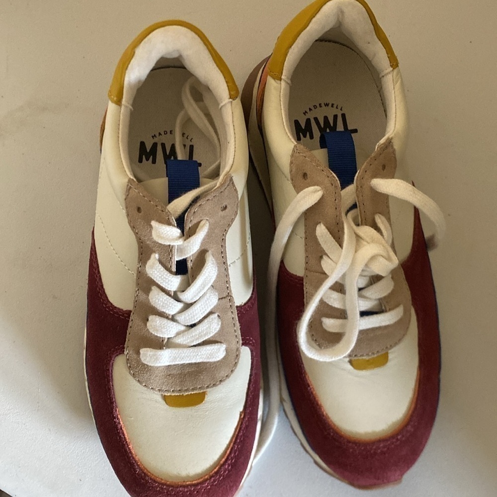 MADEWELL KICKOFF TRAINER SNEAKERS IN
COLORBLOCK LEATHER AND SUEDE SIZE 5 NEW - Picture 5 of 7